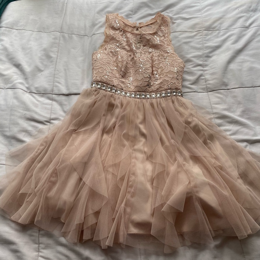 Champagne detailed dress